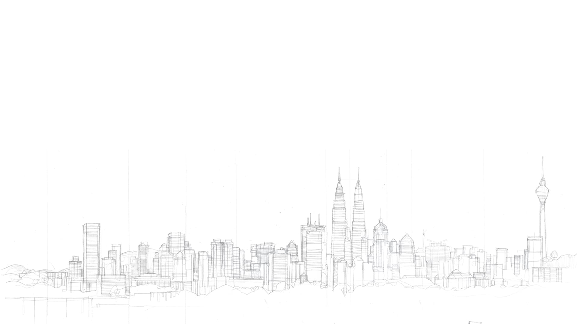 City skyline sketch